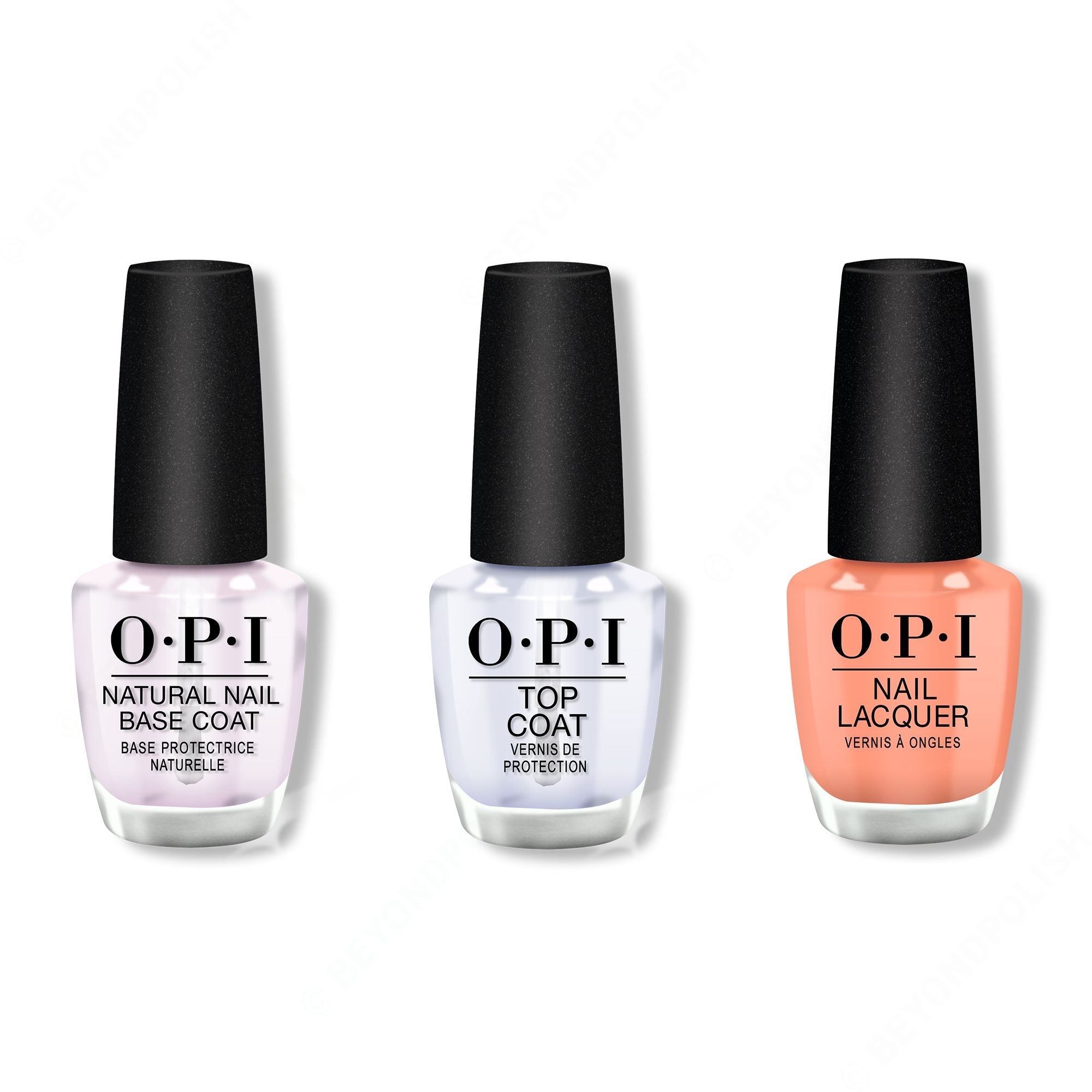 OPI - Nail Lacquer Combo - Base, Top & Coral-ing Your Spirit Animal 0.5 oz - #NLM88 - Nail Lacquer at Beyond Polish