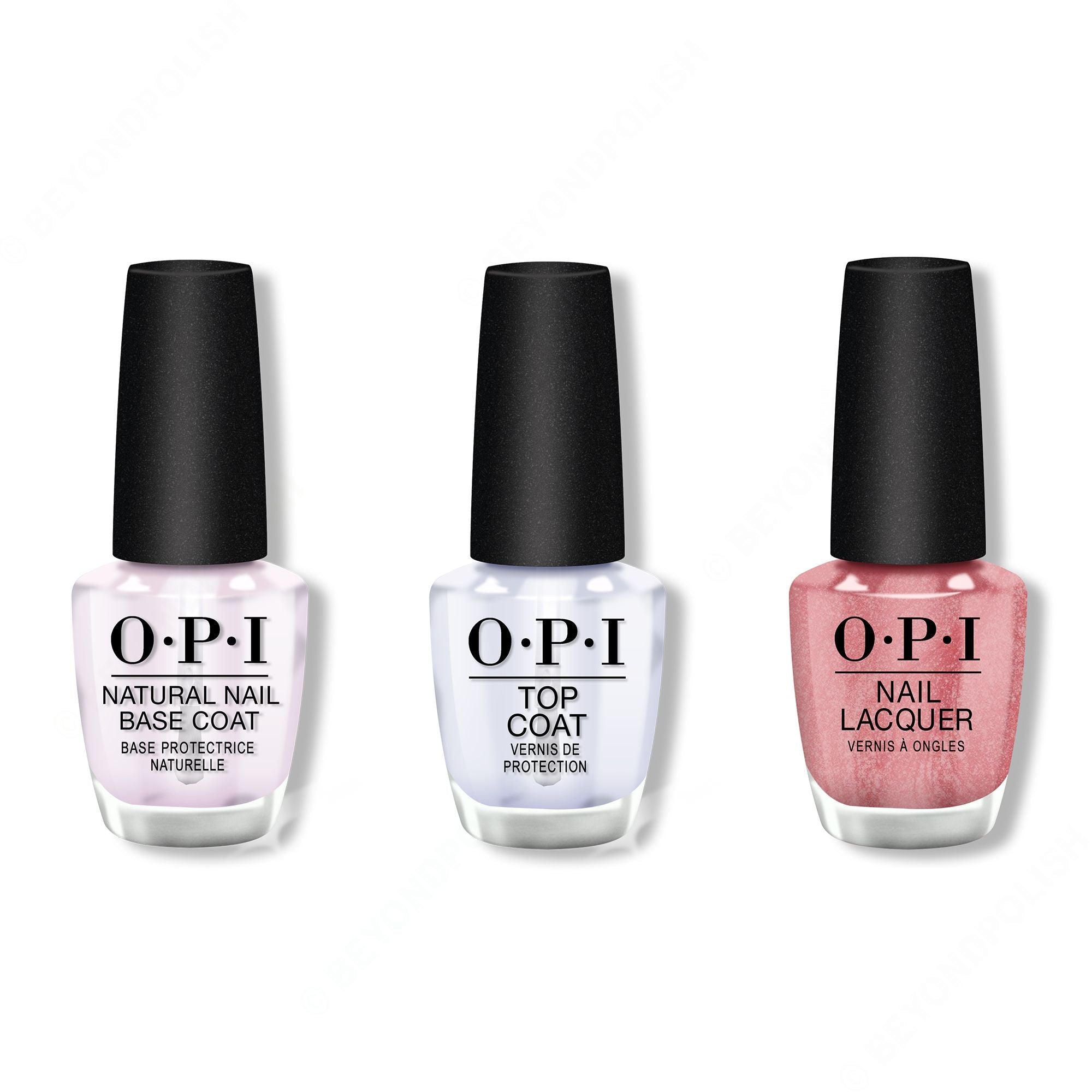 OPI - Nail Lacquer Combo - Base, Top & Cozu-melted in the Sun 0.5 oz - #NLM27 - Nail Lacquer at Beyond Polish