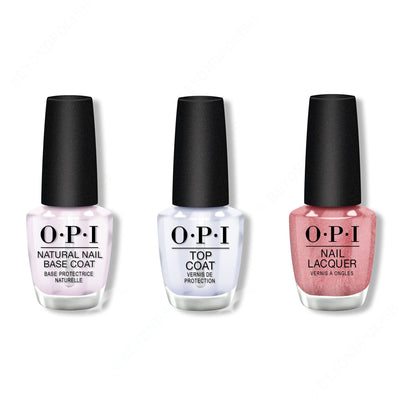 OPI - Nail Lacquer Combo - Base, Top & Cozu-melted in the Sun 0.5 oz - #NLM27 - Nail Lacquer at Beyond Polish