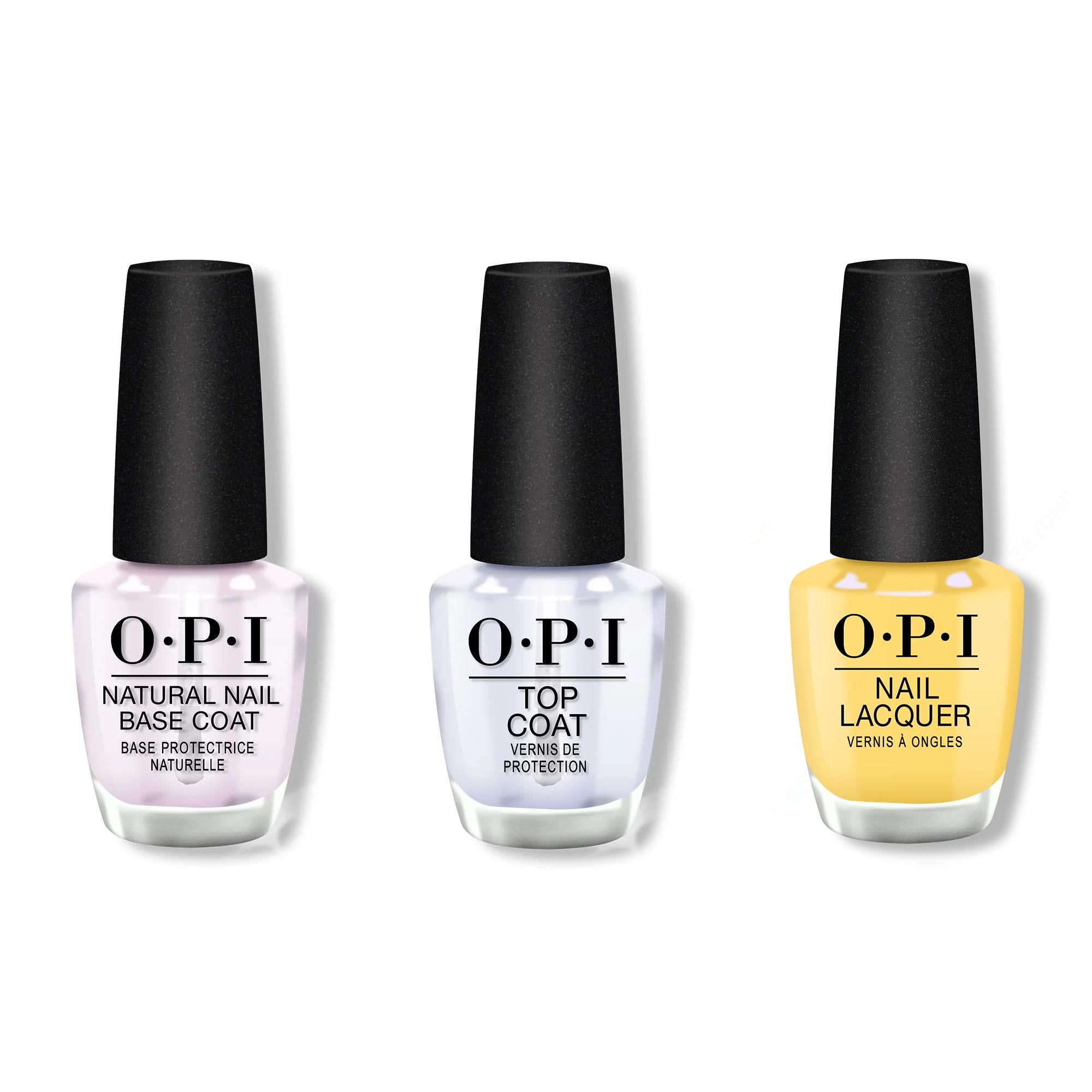 OPI - Nail Lacquer Combo - Base, Top & Daffodil Duck Walk - Nail Lacquer at Beyond Polish