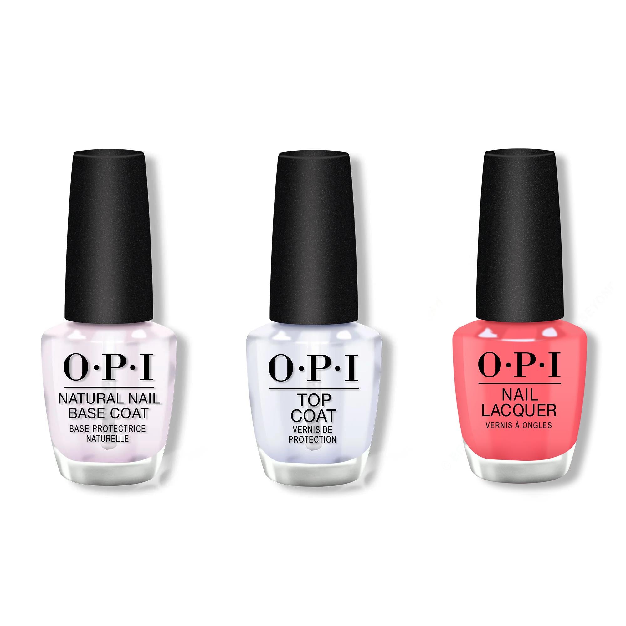 OPI - Nail Lacquer Combo - Base, Top & Drive ‘Em Magenta - Nail Lacquer at Beyond Polish