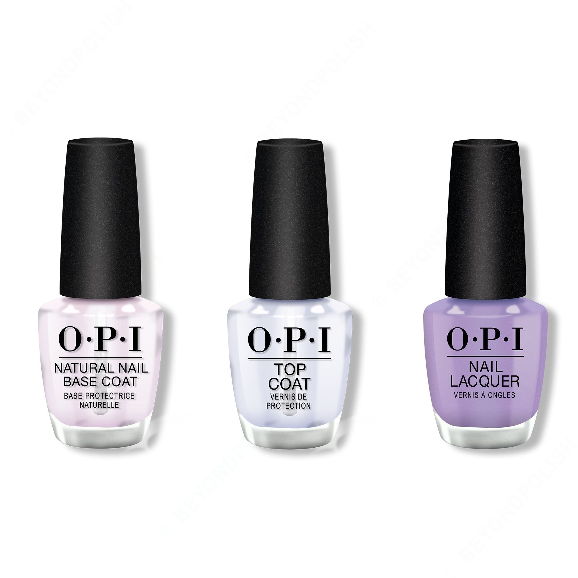 OPI - Nail Lacquer Combo - Base, Top & Galleria Vittorio Violet 0.5 oz - #NLMI09 - Nail Lacquer at Beyond Polish