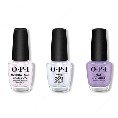 OPI - Nail Lacquer Combo - Base, Top & Galleria Vittorio Violet 0.5 oz - #NLMI09 - Nail Lacquer at Beyond Polish