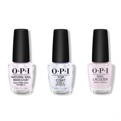 OPI - Nail Lacquer Combo - Base, Top & Glazed N' Amused