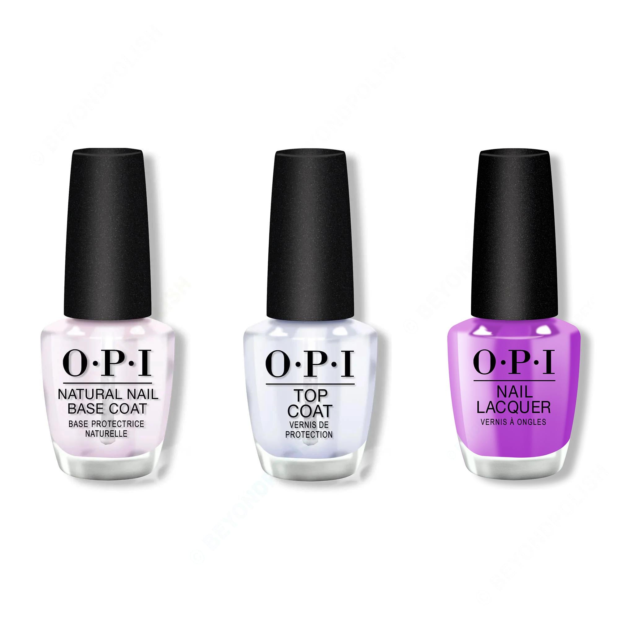 OPI - Nail Lacquer Combo - Base, Top & Glowin' on Vacay - Nail Lacquer at Beyond Polish