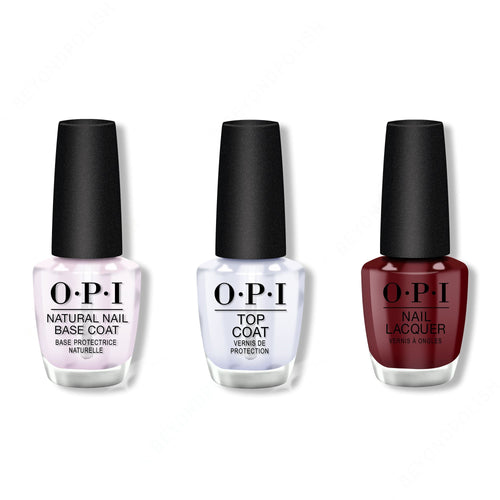 OPI - Nail Lacquer Combo - Base, Top & Got the Blues for Red 0.5 oz - #NLW52