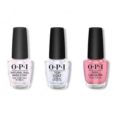 OPI - Nail Lacquer Combo - Base, Top & Hawaiian Orchid 0.5 oz - #NLA06 - Nail Lacquer at Beyond Polish