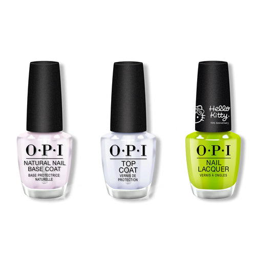 OPI - Nail Lacquer Combo - Base, Top & Hello Kindness