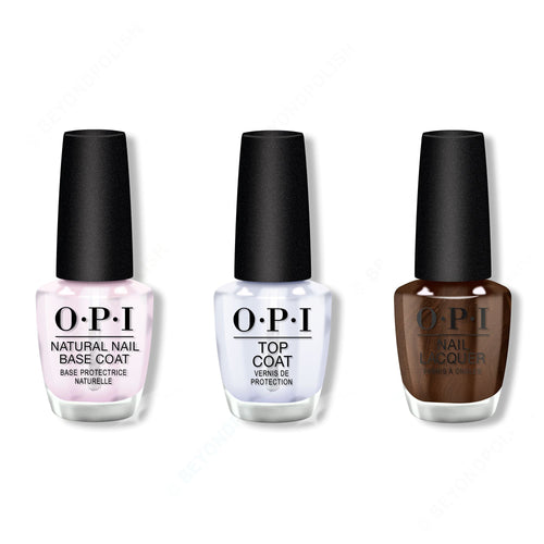 OPI - Nail Lacquer Combo - Base, Top & Hot Toddy Naughty