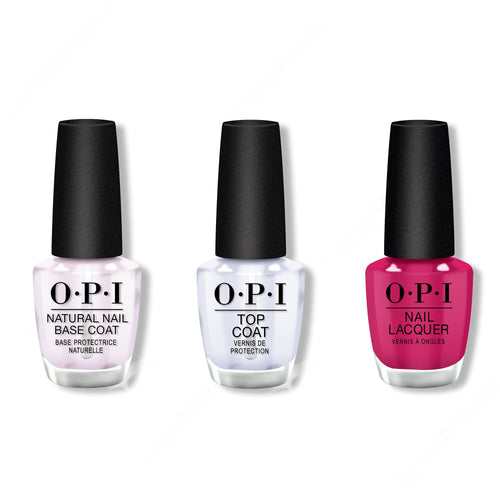 OPI - Nail Lacquer Combo - Base, Top & Hurry-juku Get this Color! 0.5 oz - #NLT83