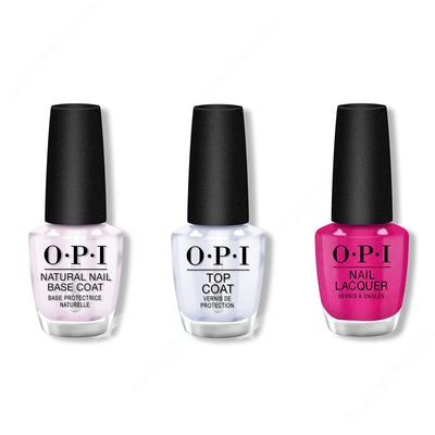OPI - Nail Lacquer Combo - Base, Top & La Paz-itively Hot 0.5 oz - #NLA20 - Nail Lacquer at Beyond Polish