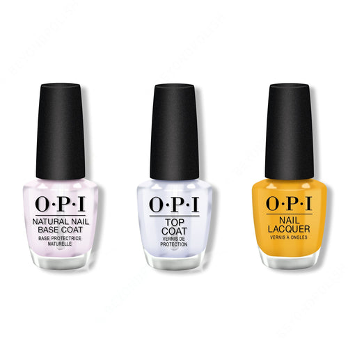 OPI - Nail Lacquer Combo - Base, Top & Marigolden Hour