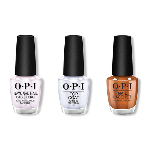 OPI - Nail Lacquer Combo - Base, Top & Millennium Mocha