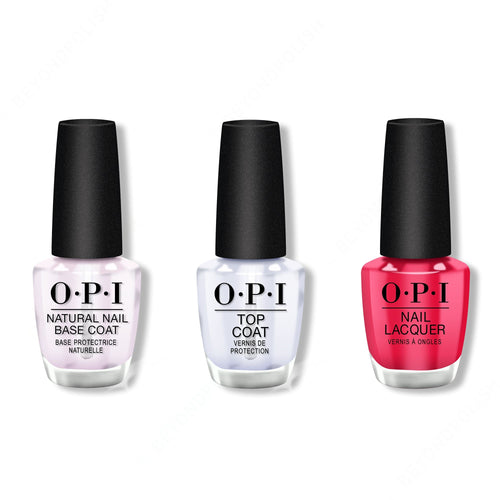 OPI - Nail Lacquer Combo - Base, Top & My Chihuahua Bites 0.5 oz - #NLM21