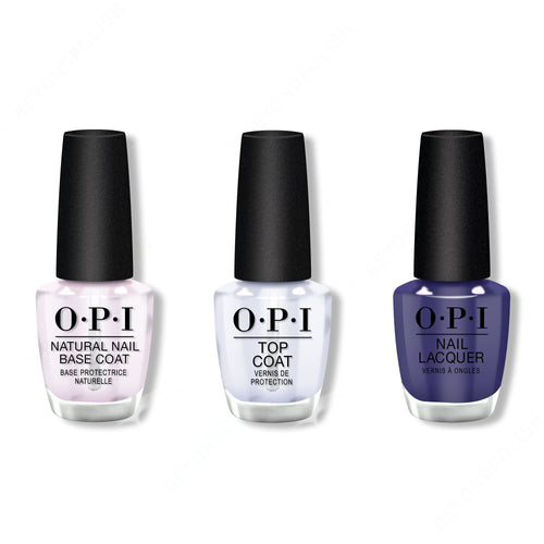OPI - Nail Lacquer Combo - Base, Top & Nice Set Of Pipes 0.5 oz - #NLU21