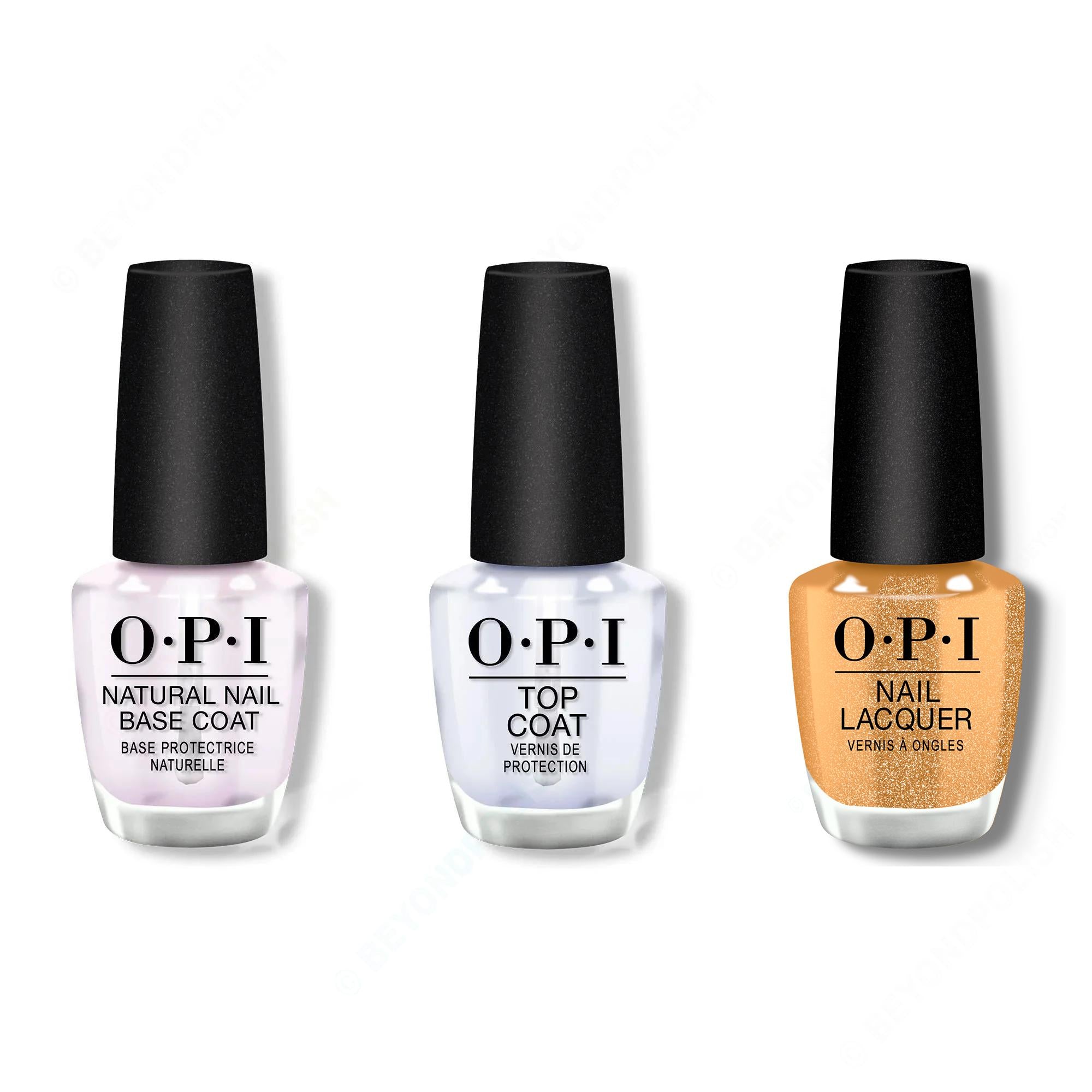 OPI - Nail Lacquer Combo - Base, Top & Nougat by Nature - Nail Lacquer at Beyond Polish