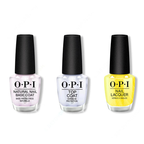 OPI - Nail Lacquer Combo - Base, Top & Paintin' on Sunshine!