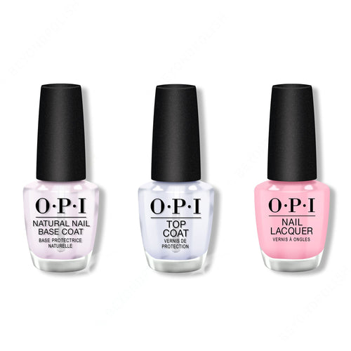 OPI - Nail Lacquer Combo - Base, Top & Pink-ing of You 0.5 oz - #NLS95