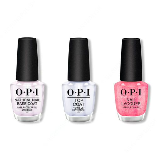 OPI - Nail Lacquer Combo - Base, Top & Pixel Dust