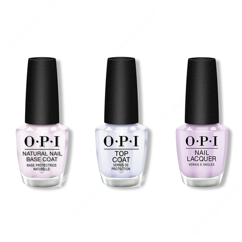 OPI - Nail Lacquer Combo - Base, Top & Polly Want a Lacquer? 0.5 oz - #NLF83