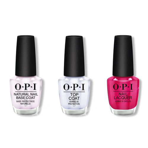 OPI - Nail Lacquer Combo - Base, Top & Pompeii Purple 0.5 oz - #NLC09