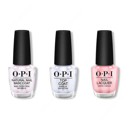 OPI - Nail Lacquer Combo - Base, Top & Princesses Rule! 0.5 oz - #NLR44