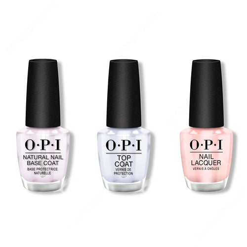 OPI - Nail Lacquer Combo - Base, Top & Rosy Future 0.5 oz - #NLS79