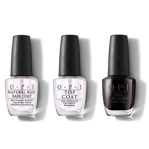 OPI - Nail Lacquer Combo - Base, Top & Shh It's Top Secret! 0.5 oz - #NLW61