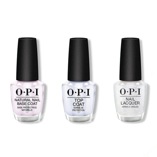 OPI - Nail Lacquer Combo - Base, Top & Snatch'd Silver