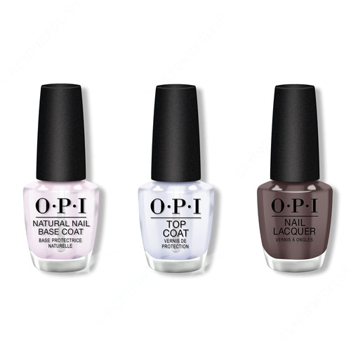 OPI - Nail Lacquer Combo - Base, Top & Squeaker of the House 0.5 oz - #NLW60