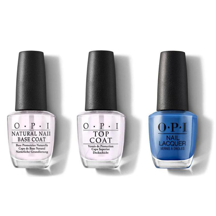 OPI - Nail Lacquer Combo - Base, Top & Super Trop-i-cal-i-fiji-istic 0.5 oz - #NLF87 - Nail Lacquer at Beyond Polish
