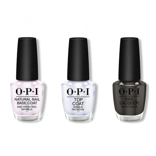 OPI - Nail Lacquer Combo - Base, Top & Suzi The First Lady of Nails 0.5 oz - #NLW55