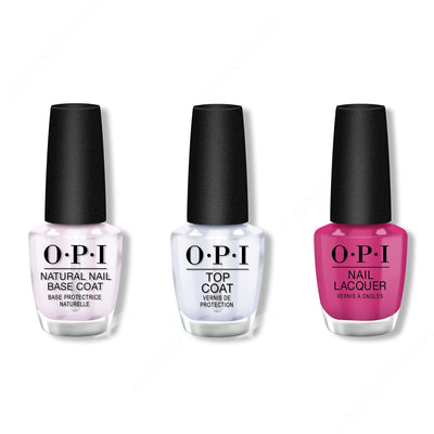 OPI - Nail Lacquer Combo - Base, Top & Telenovela Me About It 0.5 oz - #NLM91 - Nail Lacquer at Beyond Polish