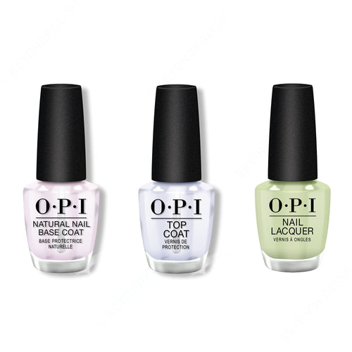 OPI - Nail Lacquer Combo - Base, Top & The Pass is Always Greener