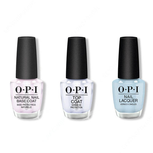 OPI - Nail Lacquer Combo - Base, Top & This Color Hits All The High Notes 0.5 oz - #NLMI05