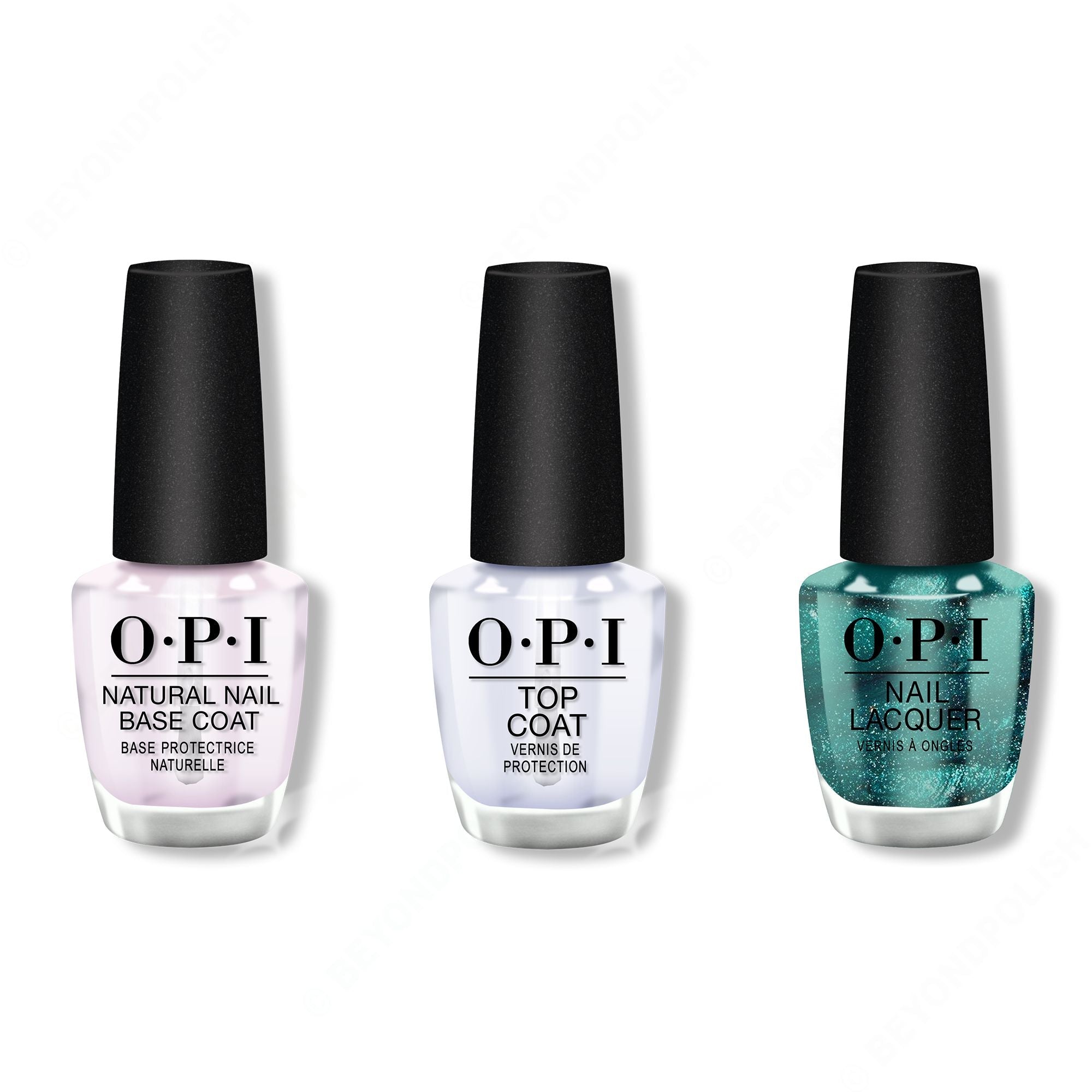 OPI - Nail Lacquer Combo - Base, Top & This Color's Making Waves 0.5 oz - #NLH74 - Nail Lacquer at Beyond Polish