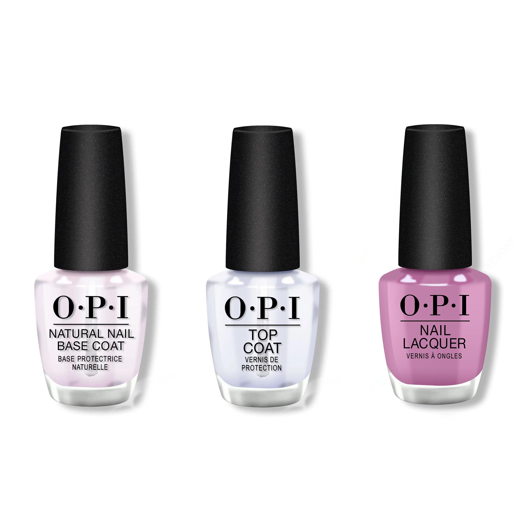 OPI - Nail Lacquer Combo - Base, Top & Vogue en Violet - Nail Lacquer at Beyond Polish