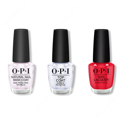 OPI - Nail Lacquer Combo - Base, Top & We Seafood and Eat It 0.5 oz - #NLL20 - Nail Lacquer at Beyond Polish