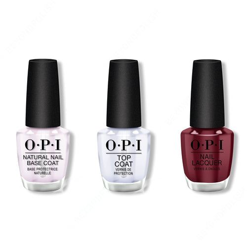 OPI - Nail Lacquer Combo - Base, Top & We the Female 0.5 oz - #NLW64