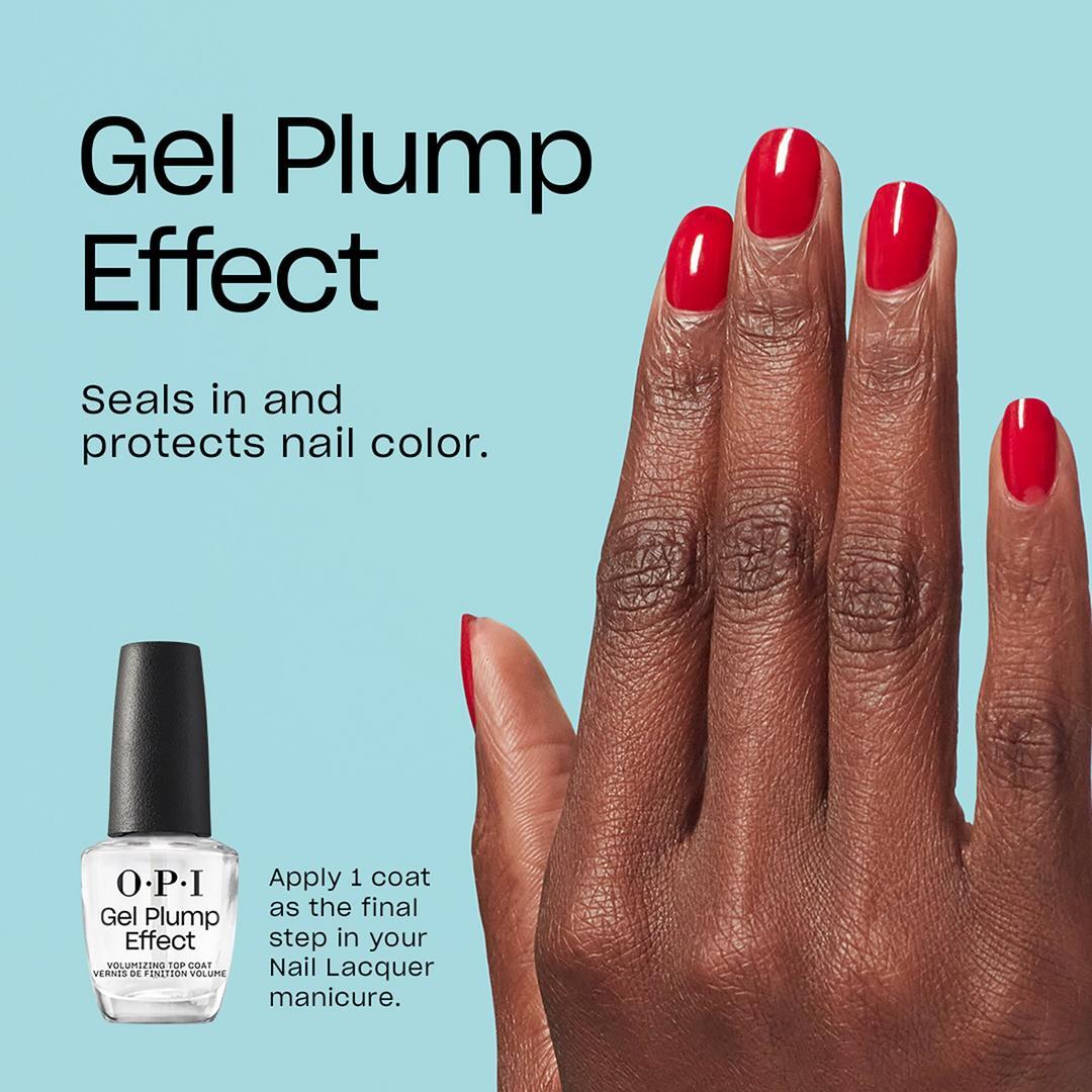 OPI Nail Lacquer - Gel Plump Effect Top Coat 0.5 oz - Top & Base Coats at Beyond Polish