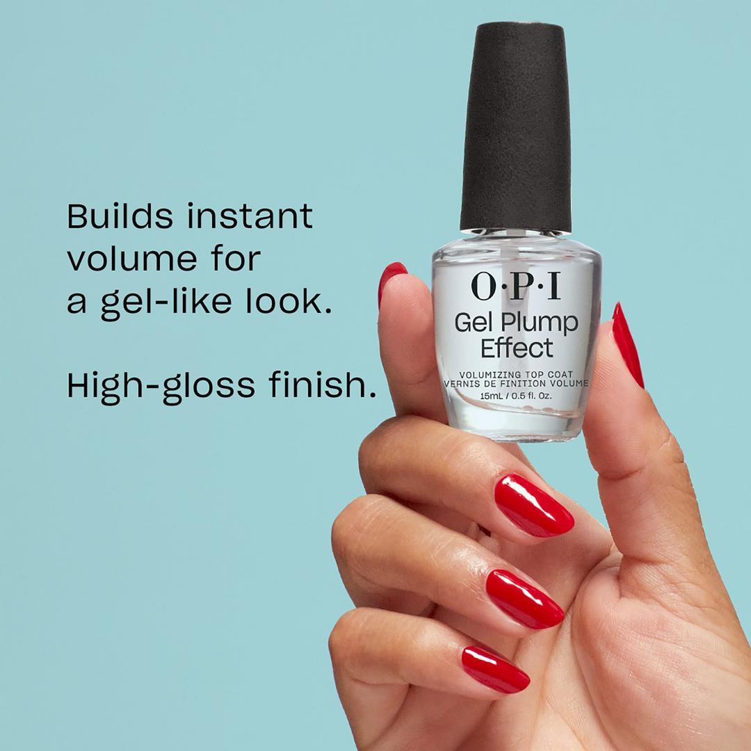 OPI Nail Lacquer - Gel Plump Effect Top Coat 0.5 oz - Top & Base Coats at Beyond Polish