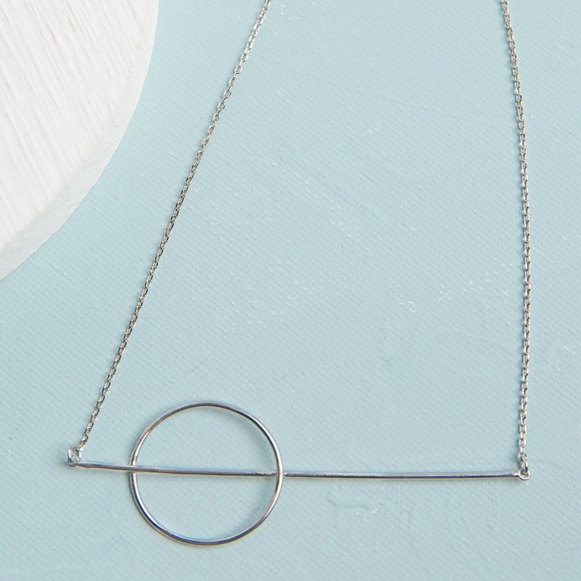 Orbit White Gold Plated Necklace - Necklaces at Beyond Polish