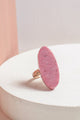 Oval Stone Ring in Red - Rings at Beyond Polish