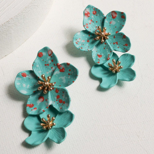 Painted Petals Drop Earrings