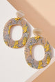 Palm Leaves Oval Dangling Earrings - Earrings at Beyond Polish