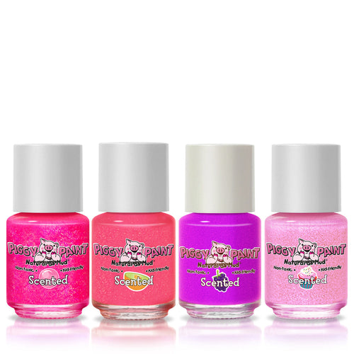 Piggy Paint Nail Polish Set - Scented Lucky Lollipop 4 Polish - Gift Set
