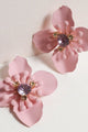 Pink Clematis Floral Earrings - Earrings at Beyond Polish