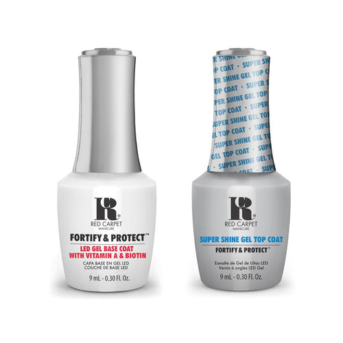 Red Carpet Manicure - Fortify & Protect Combo - Base Coat and Super Shine Top Coat 0.3 oz
