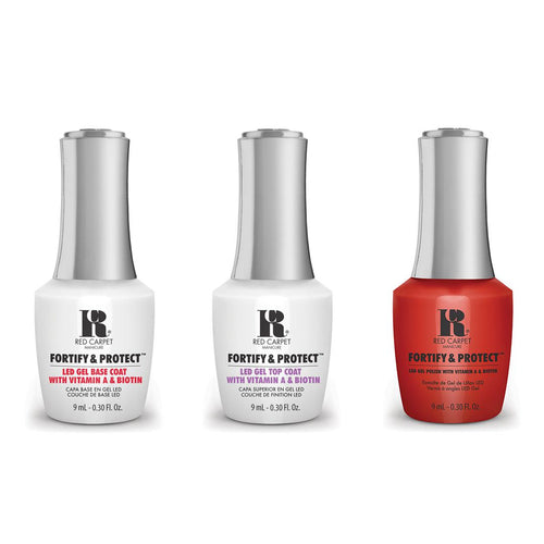 Red Carpet Manicure - Fortify & Protect Combo - Base, Top & Box Office Hit 0.3 oz