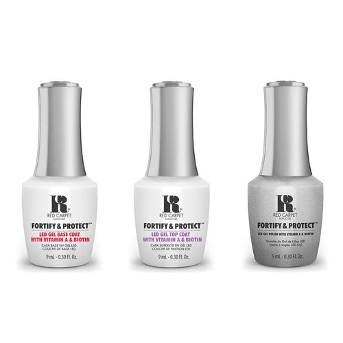 Red Carpet Manicure - Fortify & Protect Combo - Base, Top & Daring Diva 0.3 oz